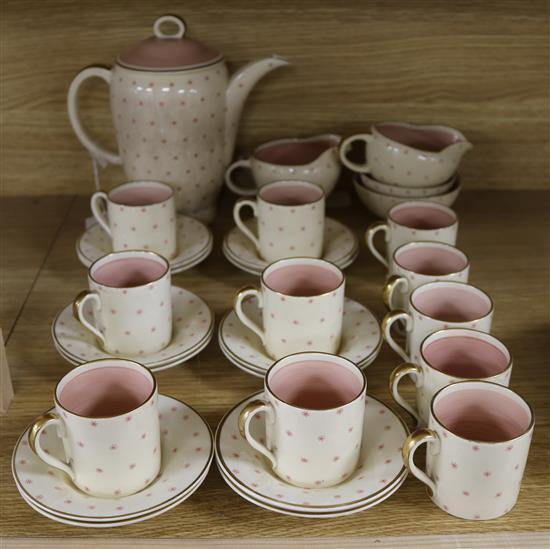 A Susie Cooper part coffee set with star decoration